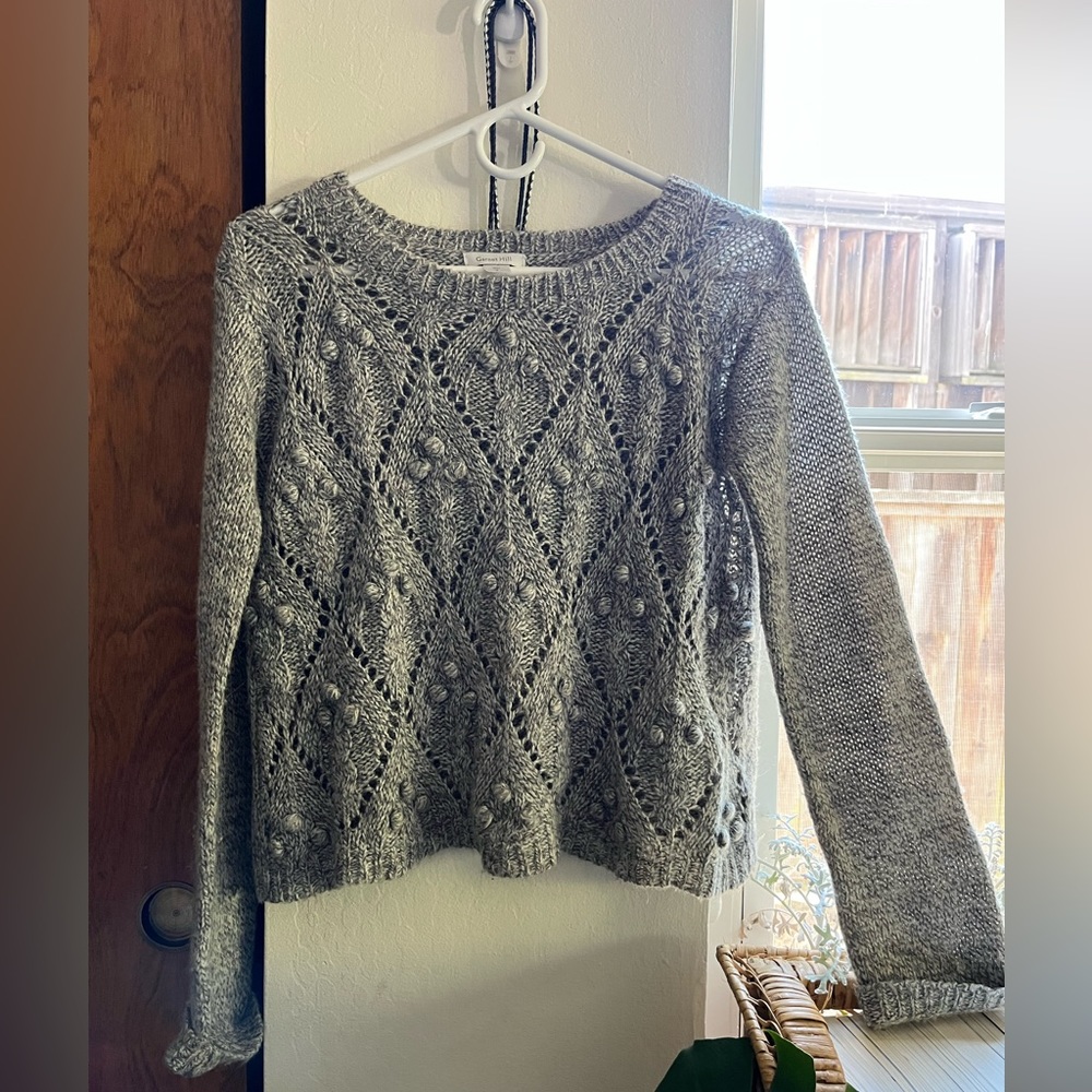 Small grey ornate Garnet Hill Sweater